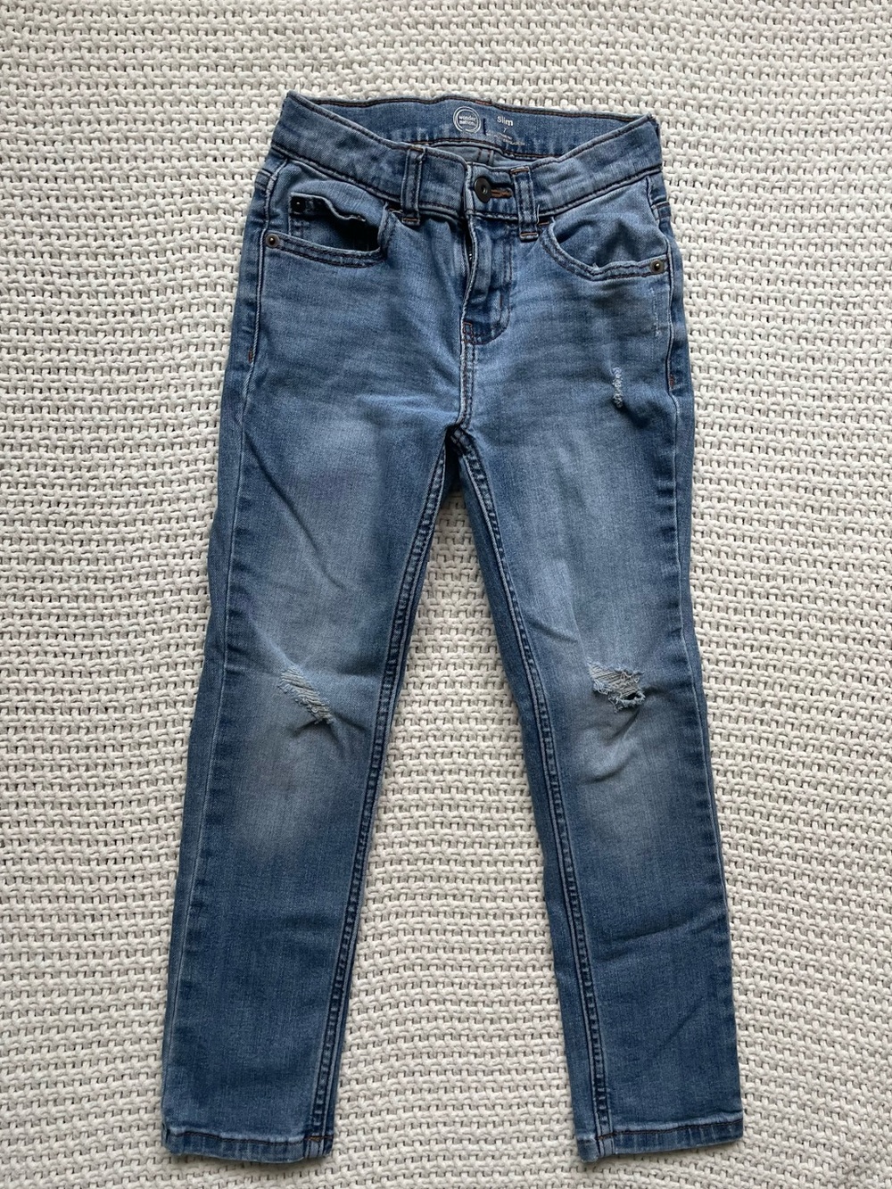 Boy's Wonder Nation Distressed Blue Jeans